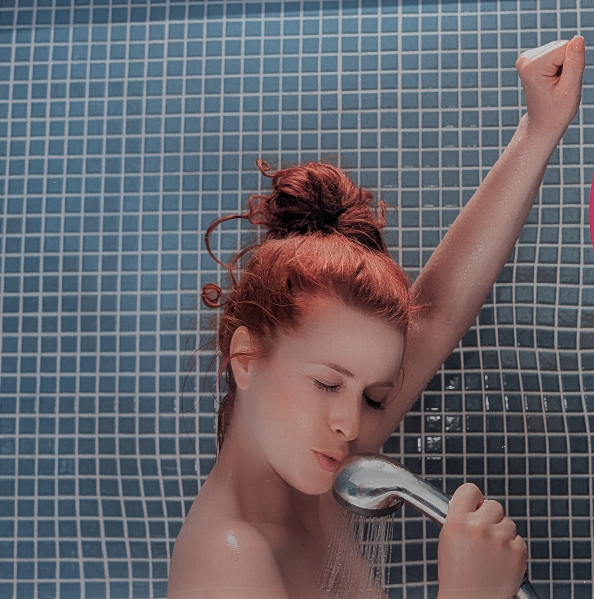 Mosaikfliesen in einer Dusche
